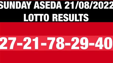 aseda lotto result